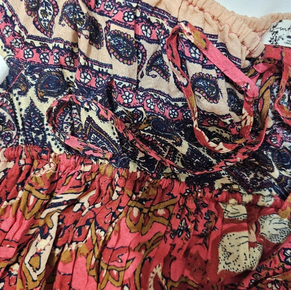 Free People strawberry combo boho print tunic or dress size small - Picture 4 of 7